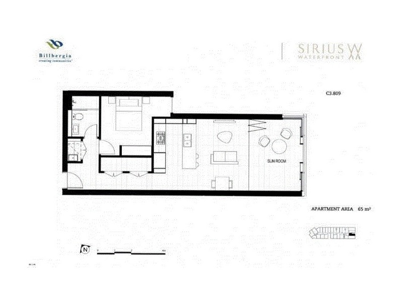 808/5 Half Street, Wentworth Point NSW 2127 Floorplan