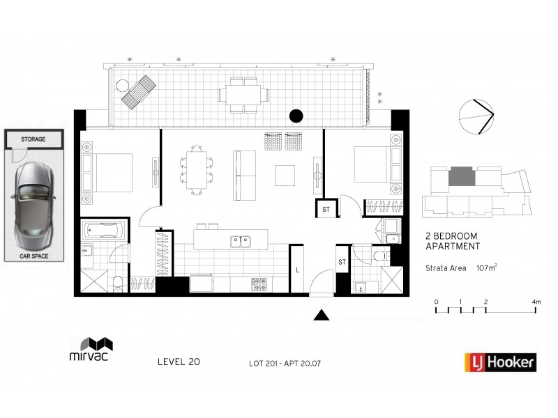 2007/7 Rider Blvd, Rhodes NSW 2138 Floorplan