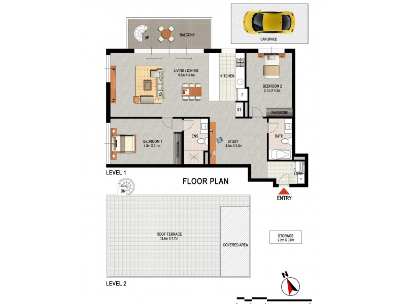 704/18 Walker Street, Rhodes NSW 2138 Floorplan