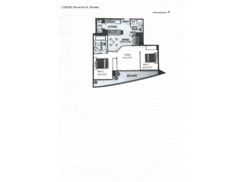 1103/87 Shoreline Drive, Rhodes NSW 2138 Floorplan