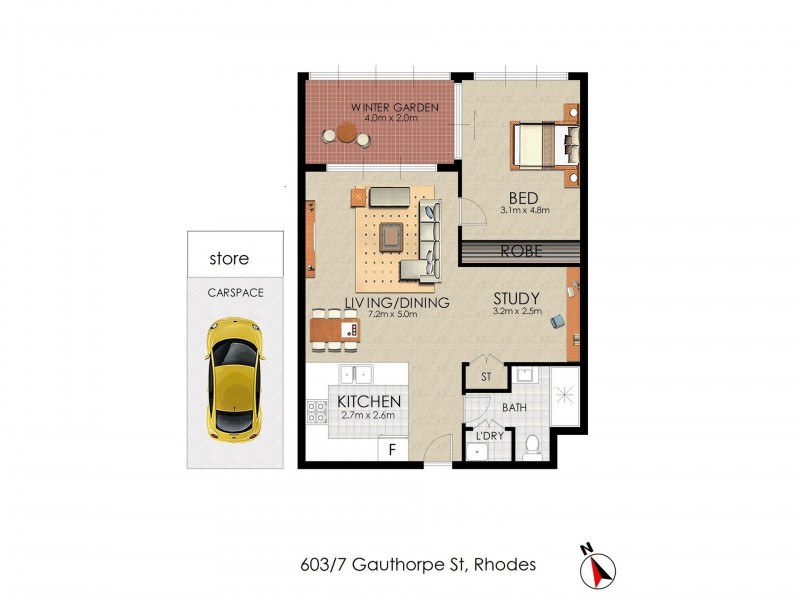 603/7 Gauthorpe Street, Rhodes NSW 2138