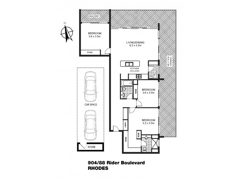 904/88 Rider Blvd, Rhodes NSW 2138 Floorplan