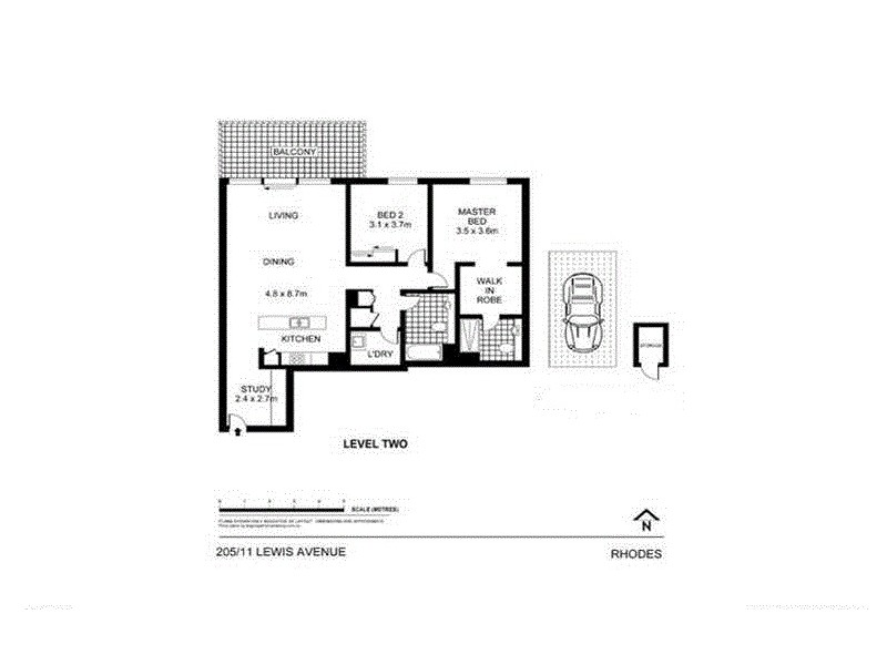 205/11 Lewis Ave, Rhodes NSW 2138 Floorplan