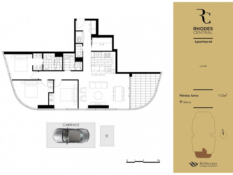 B2106/12 Walker Street, Rhodes NSW 2138 Floorplan