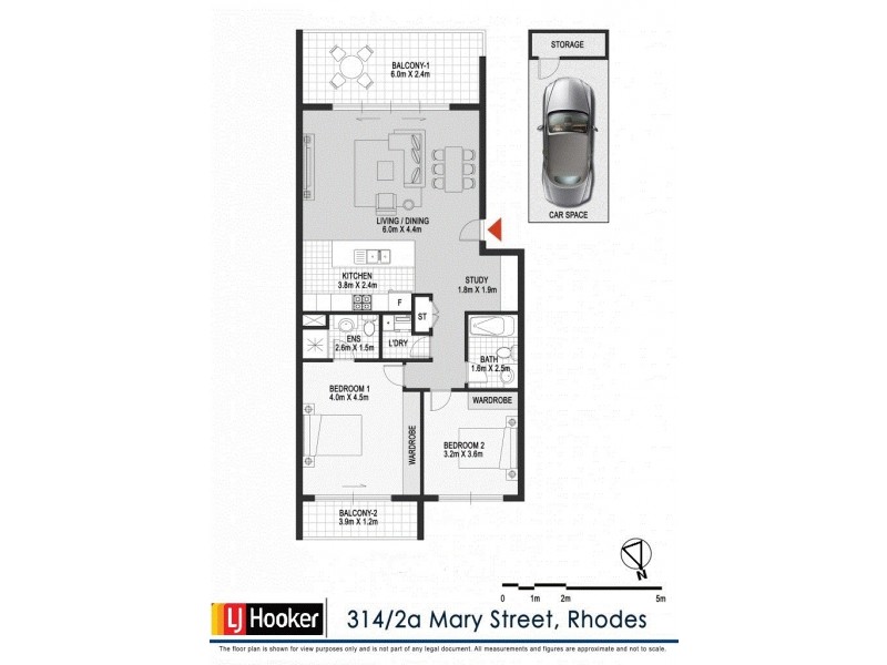 314/2A Mary Street, Rhodes NSW 2138 Floorplan