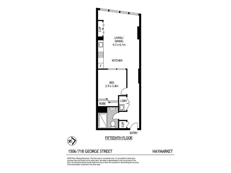 Level 16/718 George Street, Haymarket NSW 2000 Floorplan