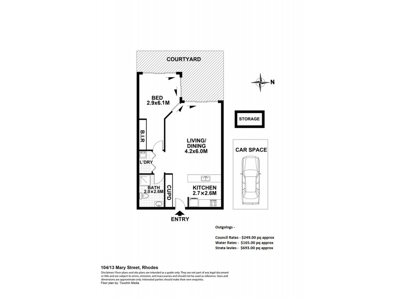 104/13 Mary Street, Rhodes NSW 2138 Floorplan
