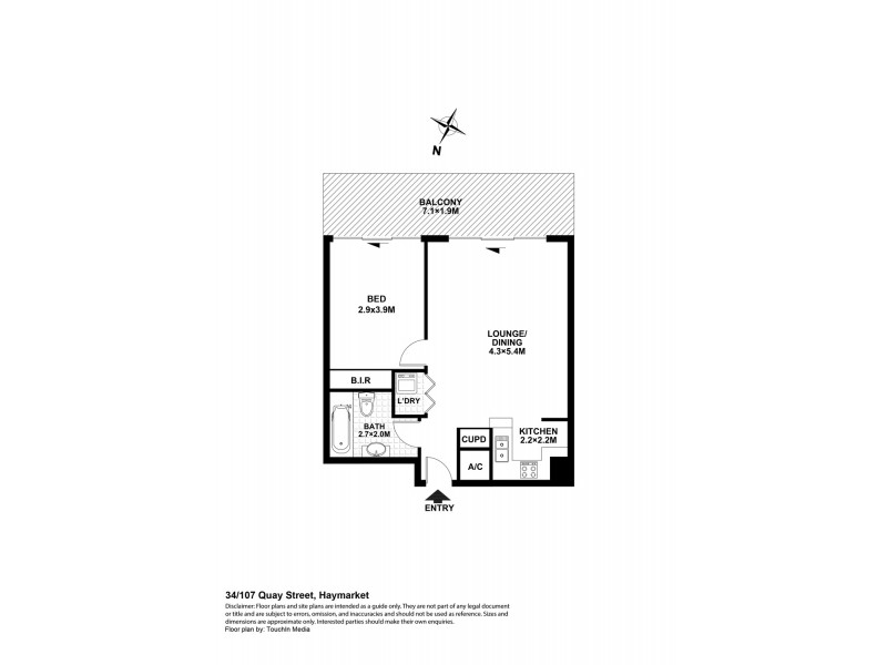 34/107 Quay Street, Haymarket NSW 2000 Floorplan