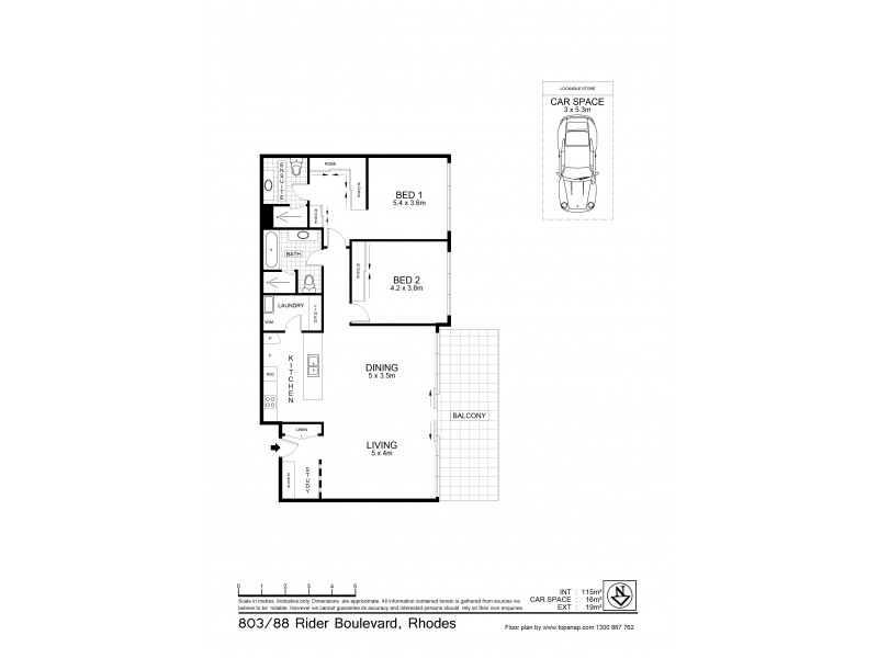 803/88 Rider Boulevard, Rhodes NSW 2138 Floorplan