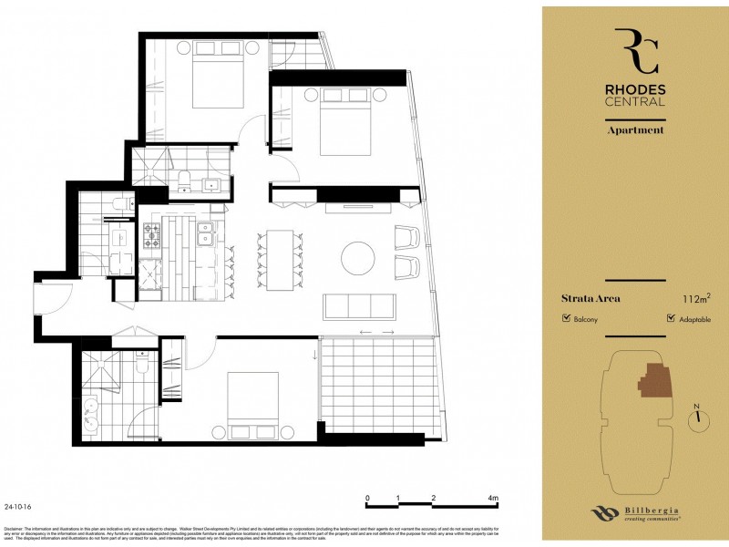 A807/8 WALKER Street, Rhodes NSW 2138 Floorplan