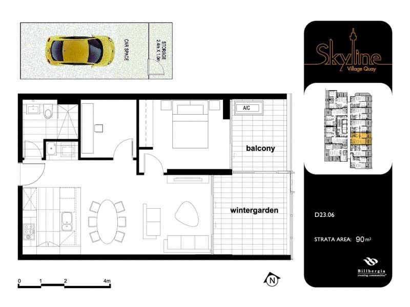 2306/42 Walker Street, Rhodes NSW 2138 Floorplan