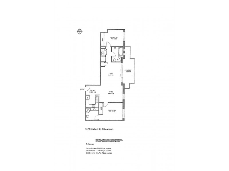 51/9 Herbert Street, St Leonards NSW 2065 Floorplan