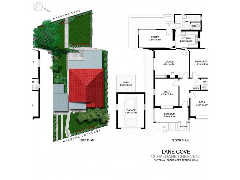 13 Haldane Crescent, Lane Cove NSW 2066 Floorplan