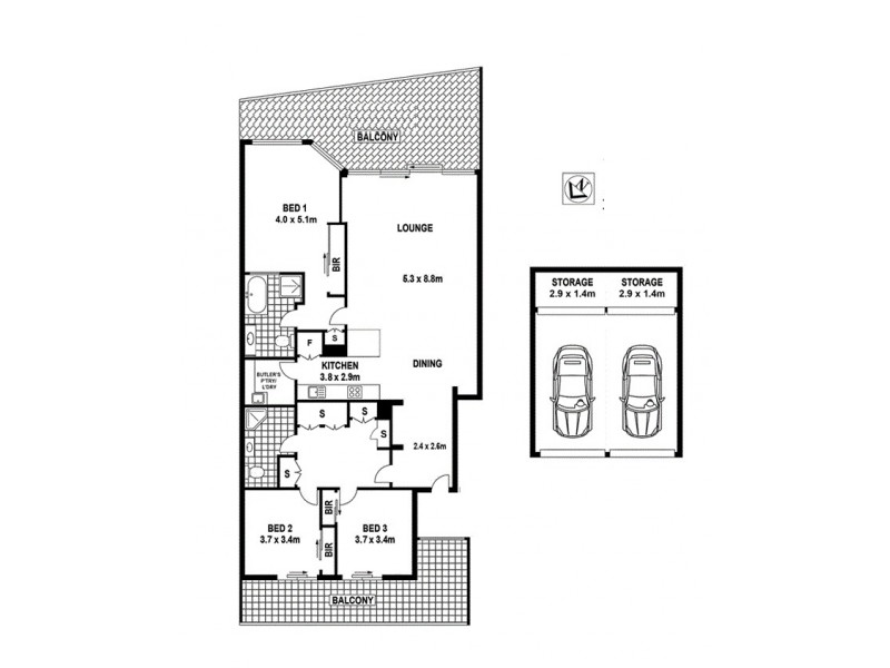 65/29 Bennelong Parkway, Wentworth Point NSW 2127 Floorplan