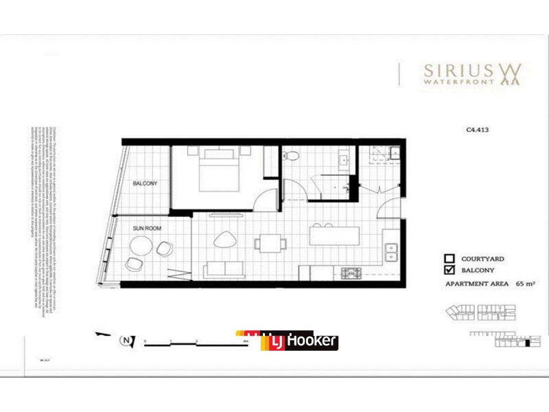 413/7 Half Street, Wentworth Point NSW 2127 Floorplan