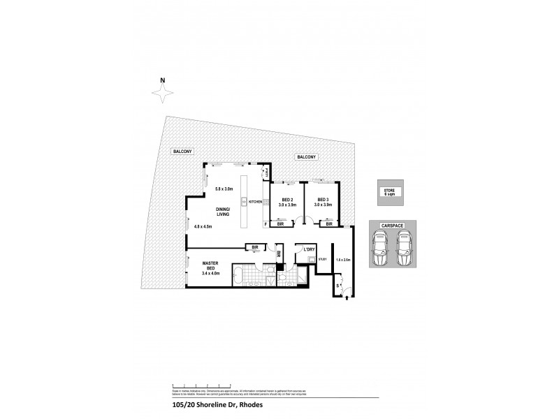 105/20 Shoreline Drive, Rhodes NSW 2138 Floorplan