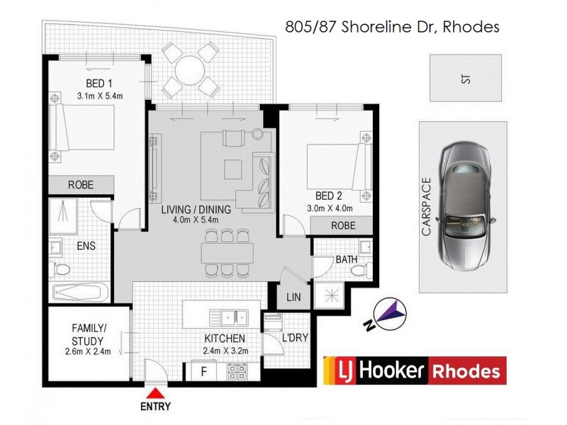 PENTHOUSE/87 Shoreline Drive, Rhodes NSW 2138 Floorplan