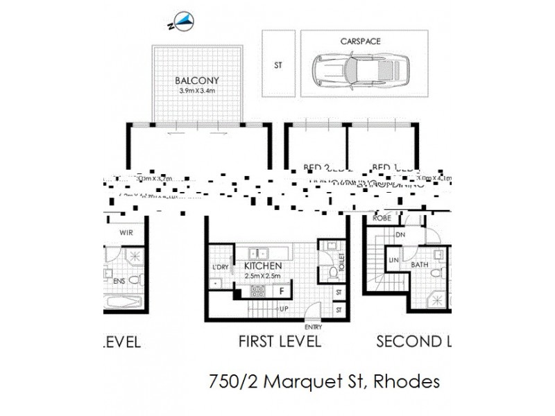 750/2 Marquet Street, Rhodes NSW 2138 Floorplan
