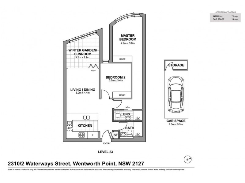 701/5 Waterways Street, Wentworth Point NSW 2127 Floorplan