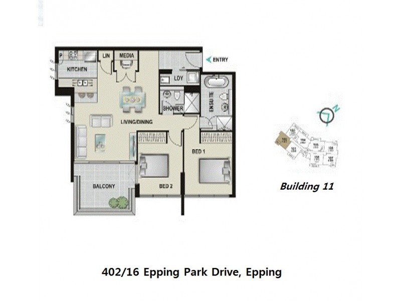 402/16 Epping Park Drive, Epping NSW 2121 Floorplan