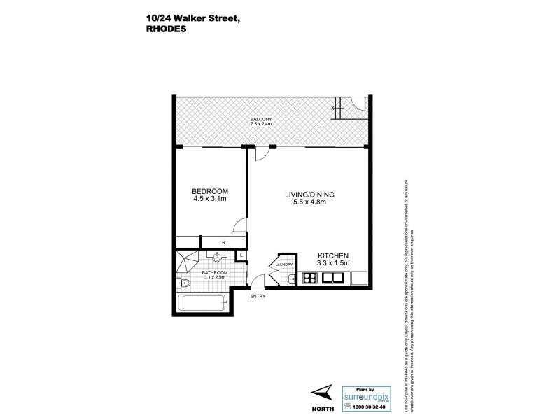 10/24 Walker St,, Rhodes NSW 2138 Floorplan