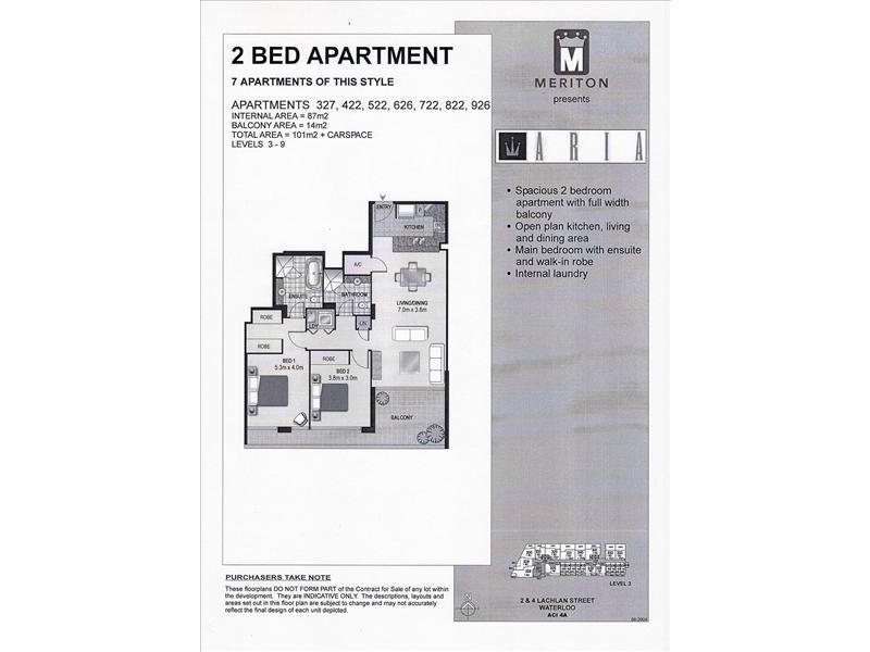 327/2-4 Lachlan Street, Waterloo NSW 2017 Floorplan