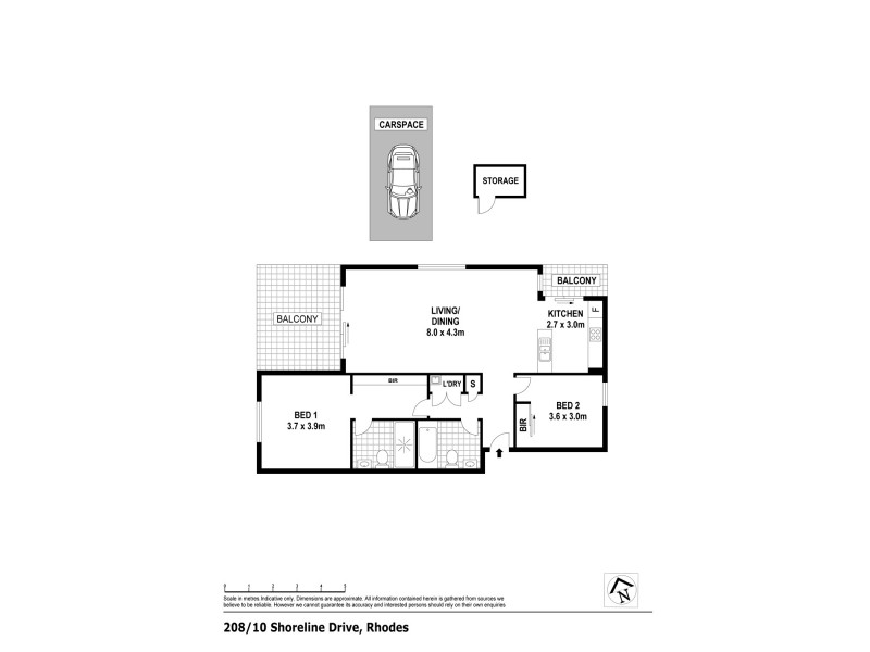 208/10 Shoreline Drive, Rhodes NSW 2138 Floorplan