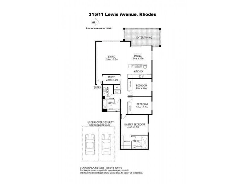 315/11 Lewis Ave, Rhodes NSW 2138 Floorplan