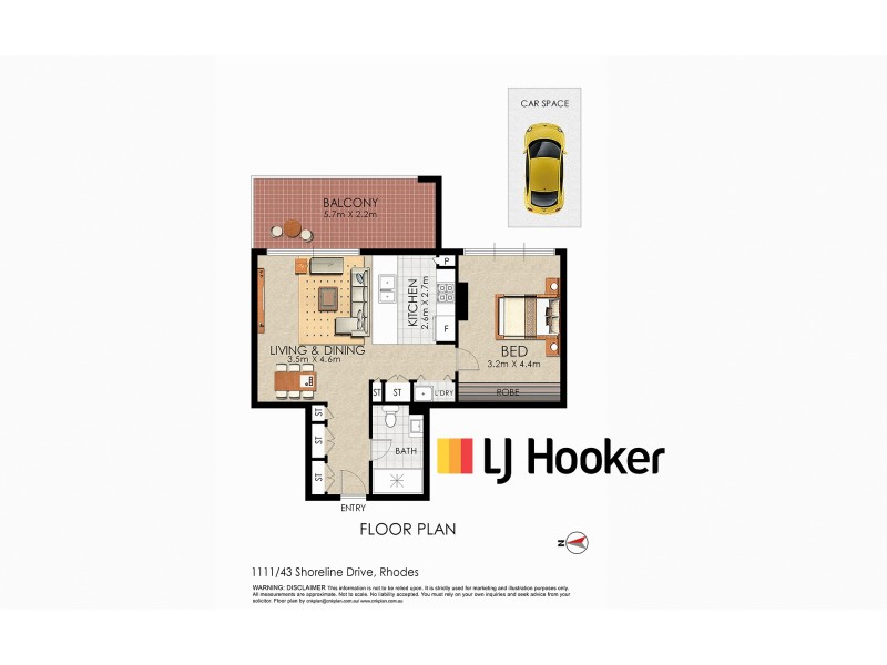 1111/43 Shoreline Drive, Rhodes NSW 2138 Floorplan