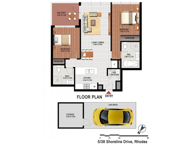 5/38 Shoreline Drive, Rhodes NSW 2138 Floorplan