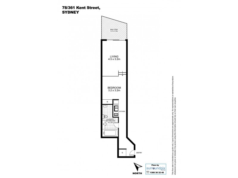 78/361 Kent St, Sydney NSW 2000 Floorplan