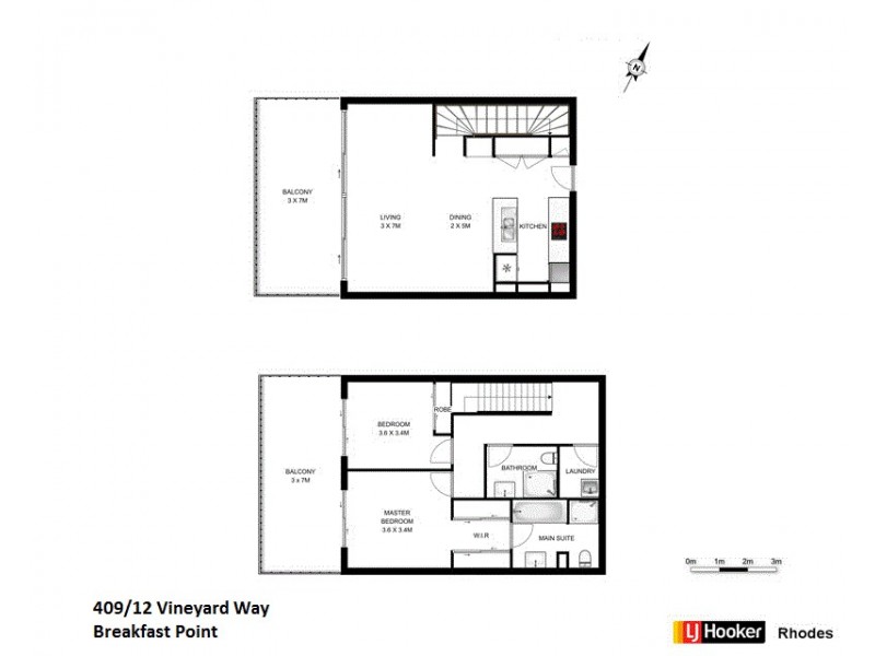 409/12 Vineyard Way, Breakfast Point NSW 2137 Floorplan