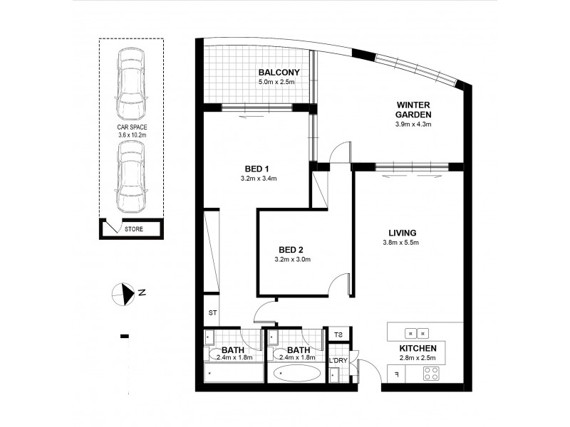 1605/63 Shoreline Drive, Rhodes NSW 2138 Floorplan