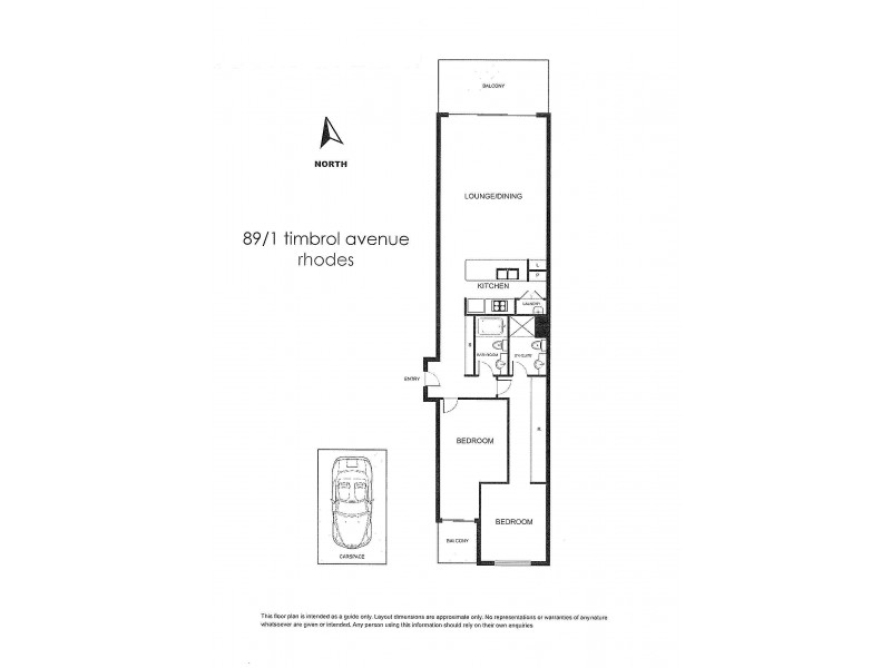 89/1 Timbrol Ave, Rhodes NSW 2138 Floorplan