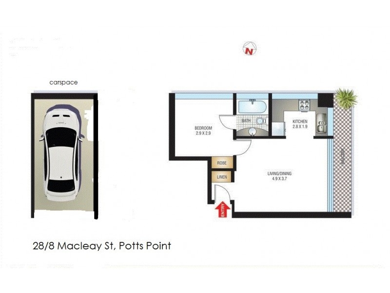28/8 Macleay St, Potts Point NSW 2011 Floorplan
