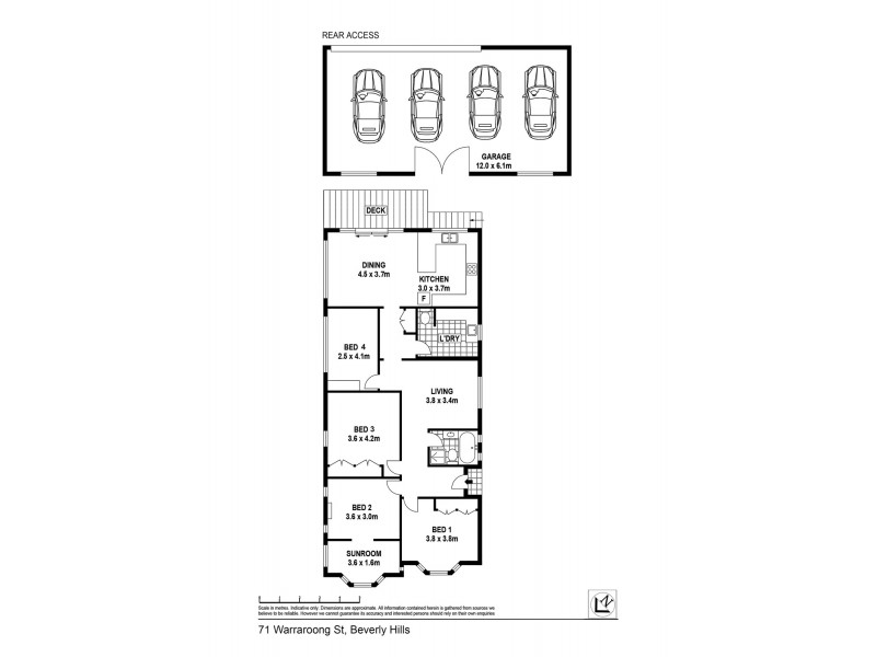 71 Warraroong Street, Beverly Hills NSW 2209 Floorplan