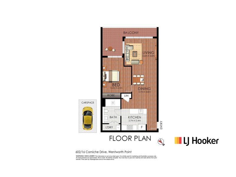 602/16 Corniche Drive, Wentworth Point NSW 2127 Floorplan