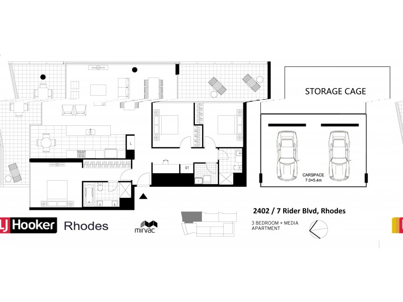 2402/7 Rider Blvd, Rhodes NSW 2138 Floorplan