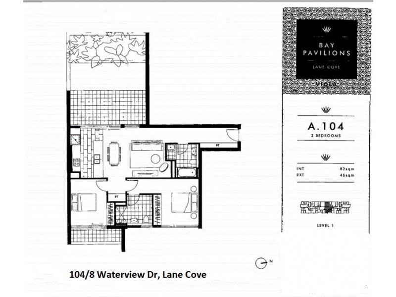 104/8 Waterview Drive, Lane Cove NSW 2066 Floorplan