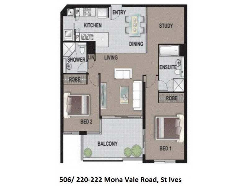506/220-222 Mona Vale Road, St Ives NSW 2075 Floorplan