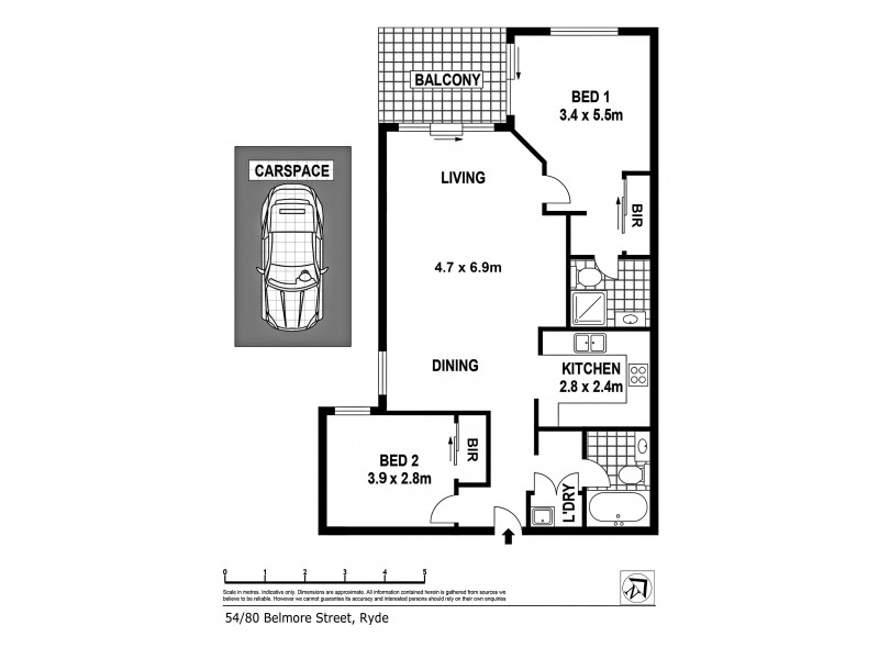 54/80 Belmore Street, Ryde NSW 2112 Floorplan