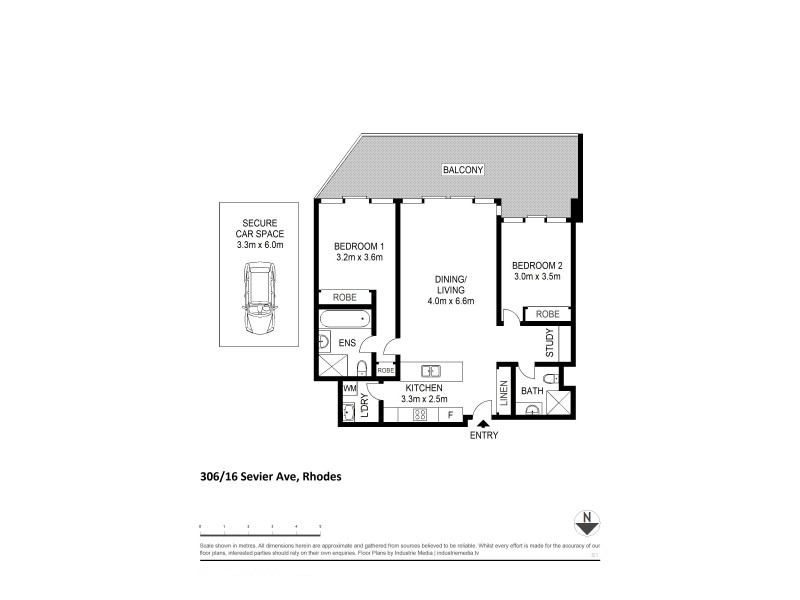 306/16 Sevier Ave, Rhodes NSW 2138 Floorplan