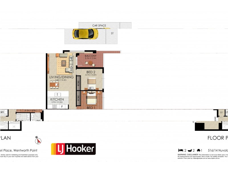 516/14 NUVOLARI Place, Wentworth Point NSW 2127 Floorplan