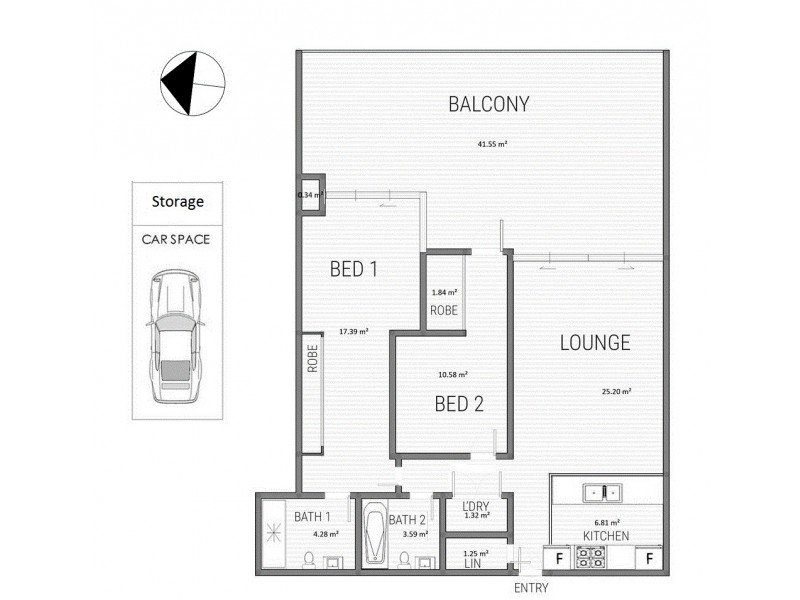508/46 Walker Street, Rhodes NSW 2138 Floorplan