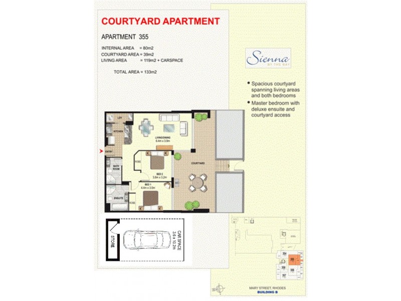 355/6 Mary Street, Rhodes NSW 2138 Floorplan