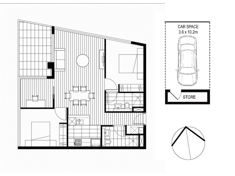1106/152-206 Rocky Point Road, Kogarah NSW 2217 Floorplan