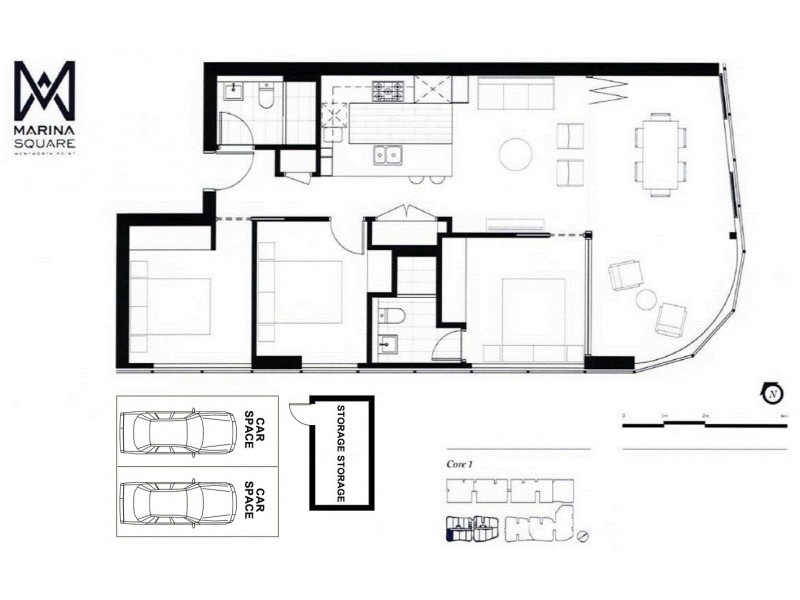 2408/11 Wentworth Place, Wentworth Point NSW 2127 Floorplan