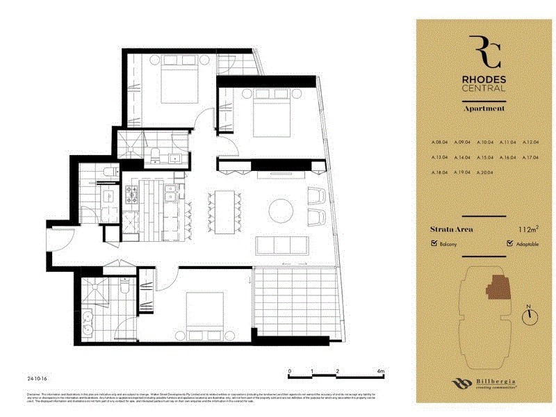 LEVEL 21/12 Walker Street, Rhodes NSW 2138 Floorplan