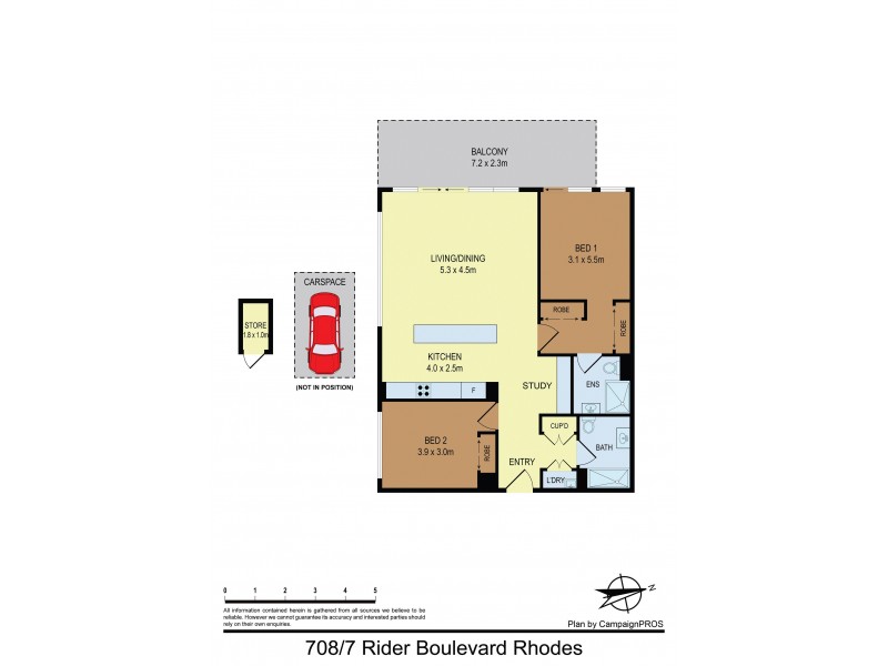 708/7 Rider Boulevard, Rhodes NSW 2138 Floorplan