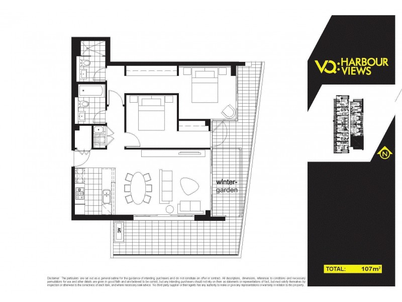1507/46 Walker Street, Rhodes NSW 2138 Floorplan
